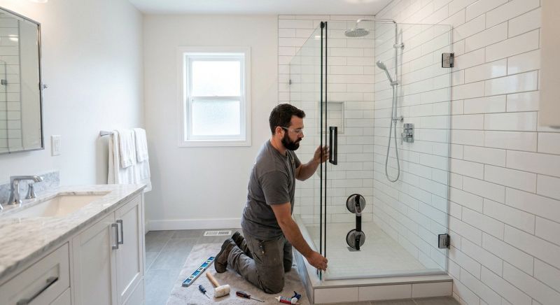 Glass Shower Door Installation project example